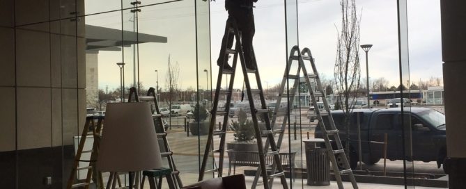 Commercial Window Tinting installation in Denver by Ben Johnson
