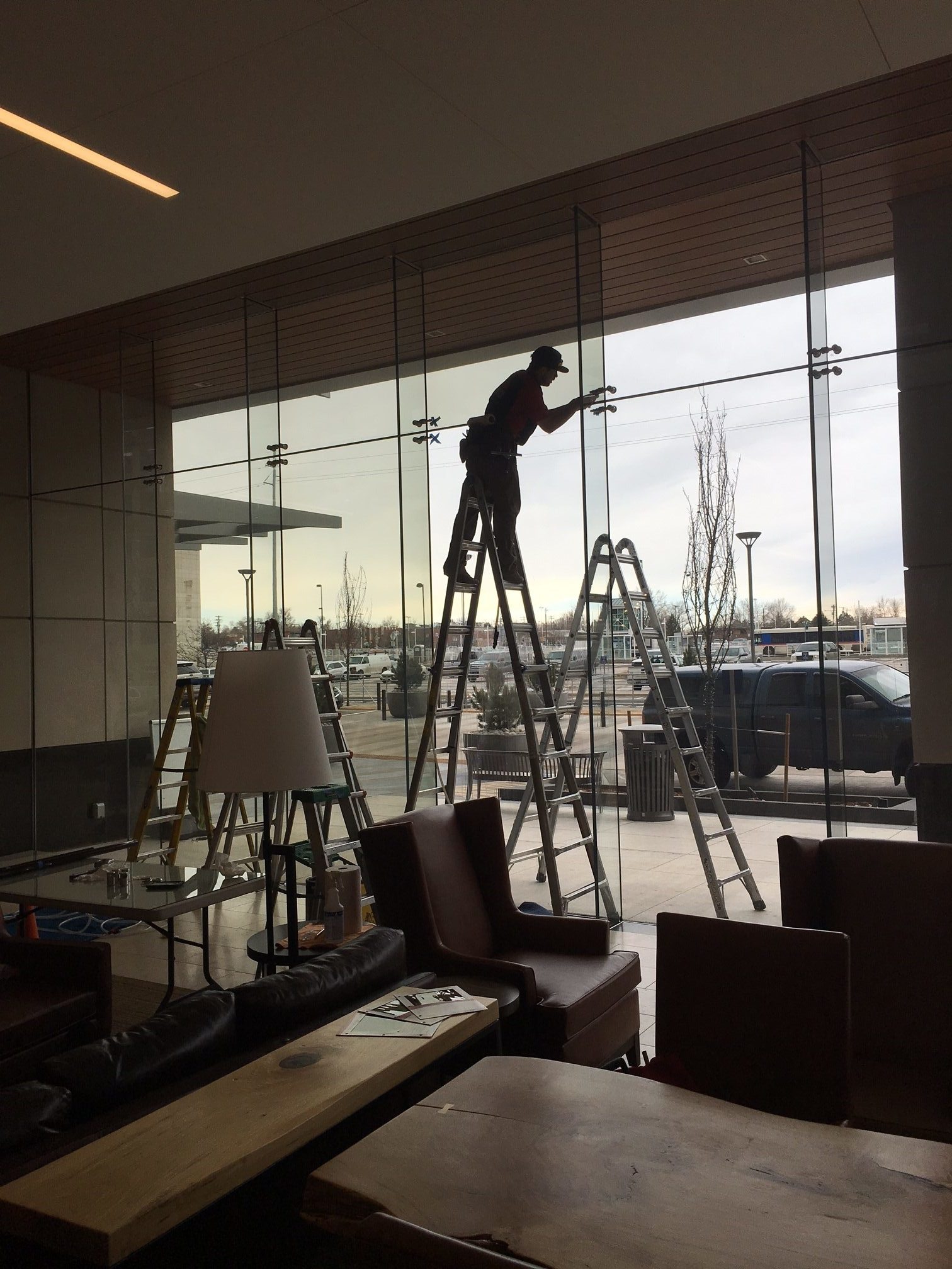 Commercial Window Tinting installation in Denver by Ben Johnson